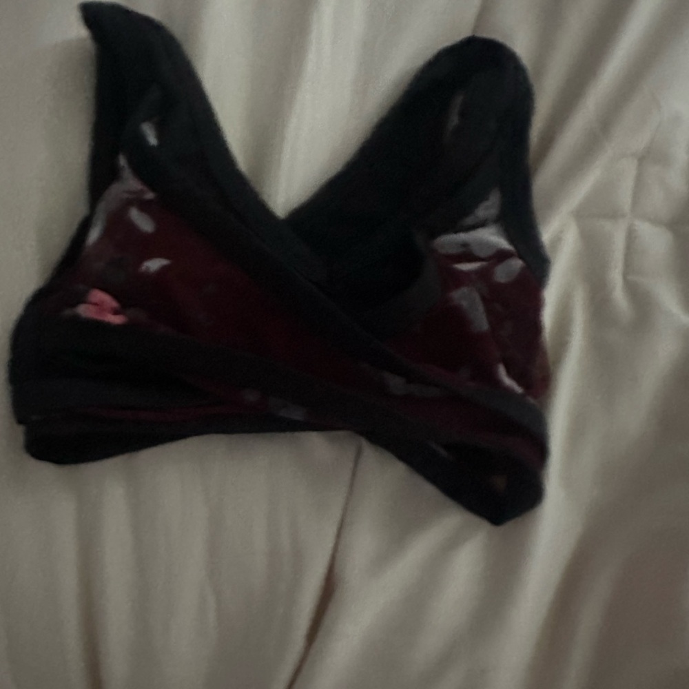 Stylish Black and Burgundy Kids Bralette